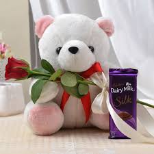 Teddy with rose